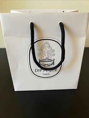 diptyque White and Black Logo Gift Bag